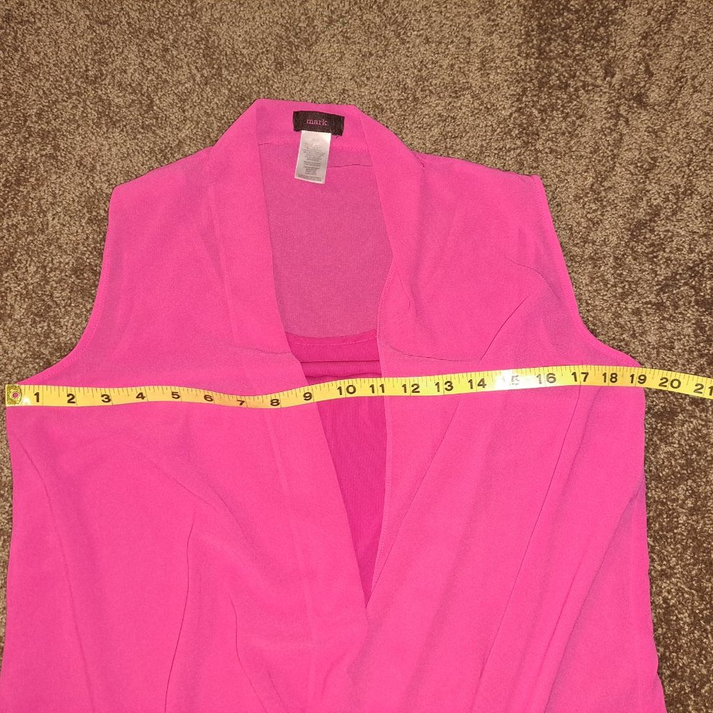 Mark Barbie Pink Draped Sleeveless Top size Medium - Picture 4 of 5